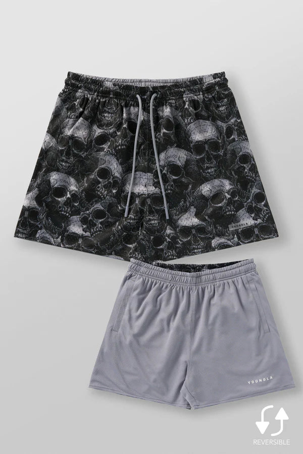 1111 - Skulls & Roses Reversible Shorts