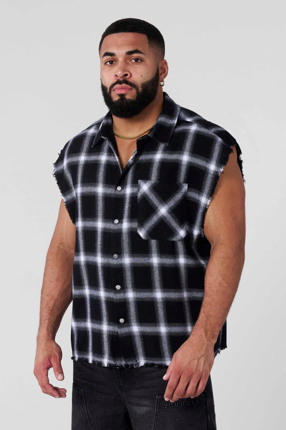 3025 - Cut-Off Flannels Black