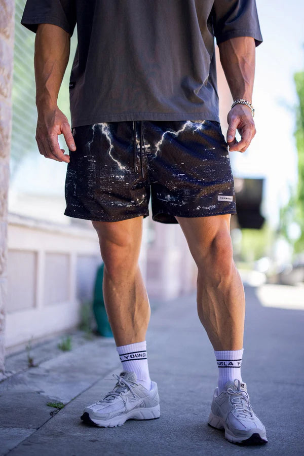 1111 - Skulls & Roses Reversible Shorts