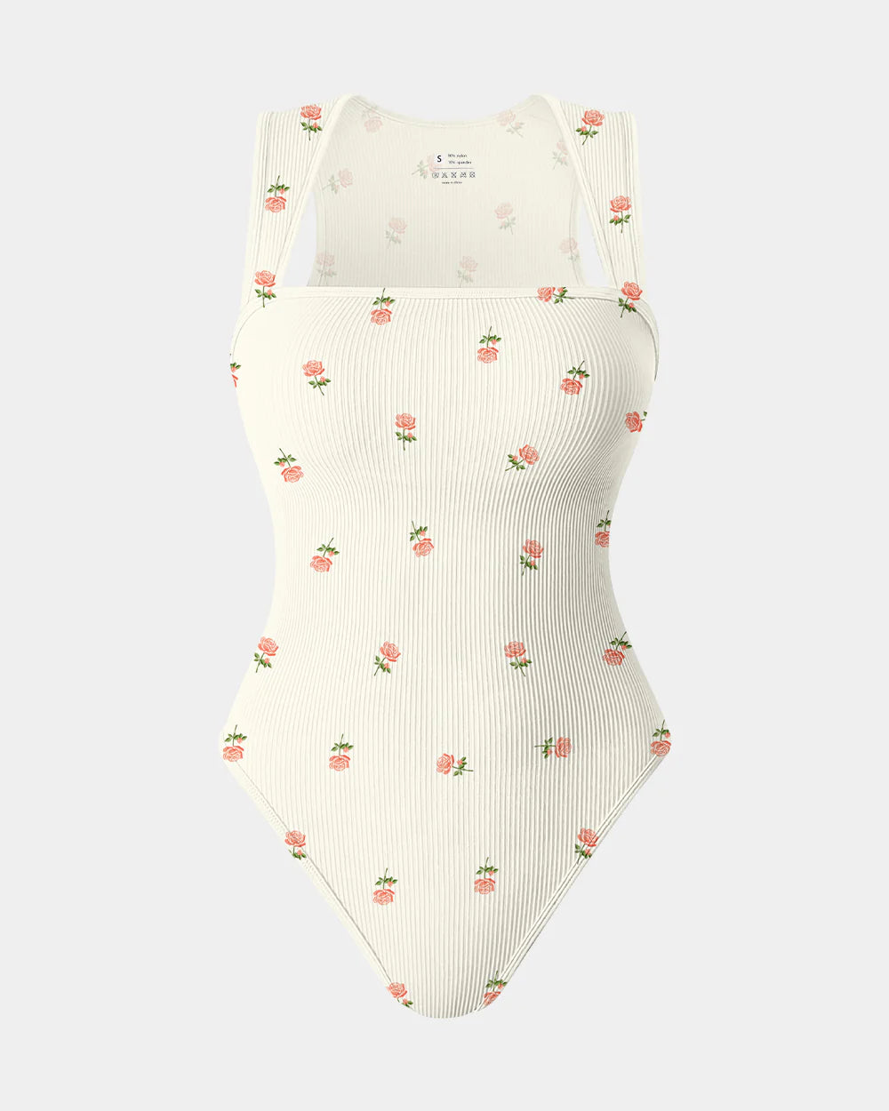 OQ301 - Strappy Square Neck Sleeveless Tummy Control Tank Tops Bodysuits