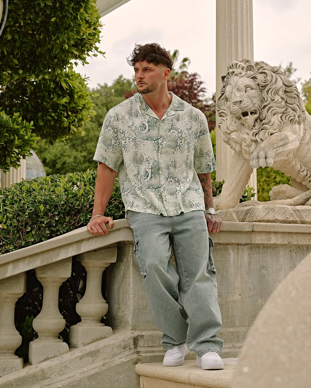 4093 - Mosaic Linen Button-Ups