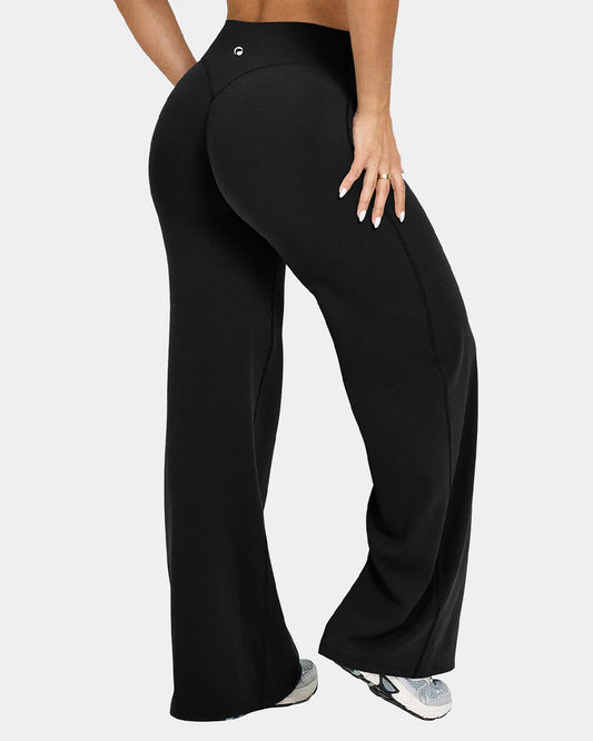 OQ503 - High Waist Stretch Casual Soft Straight Leg Bottoms