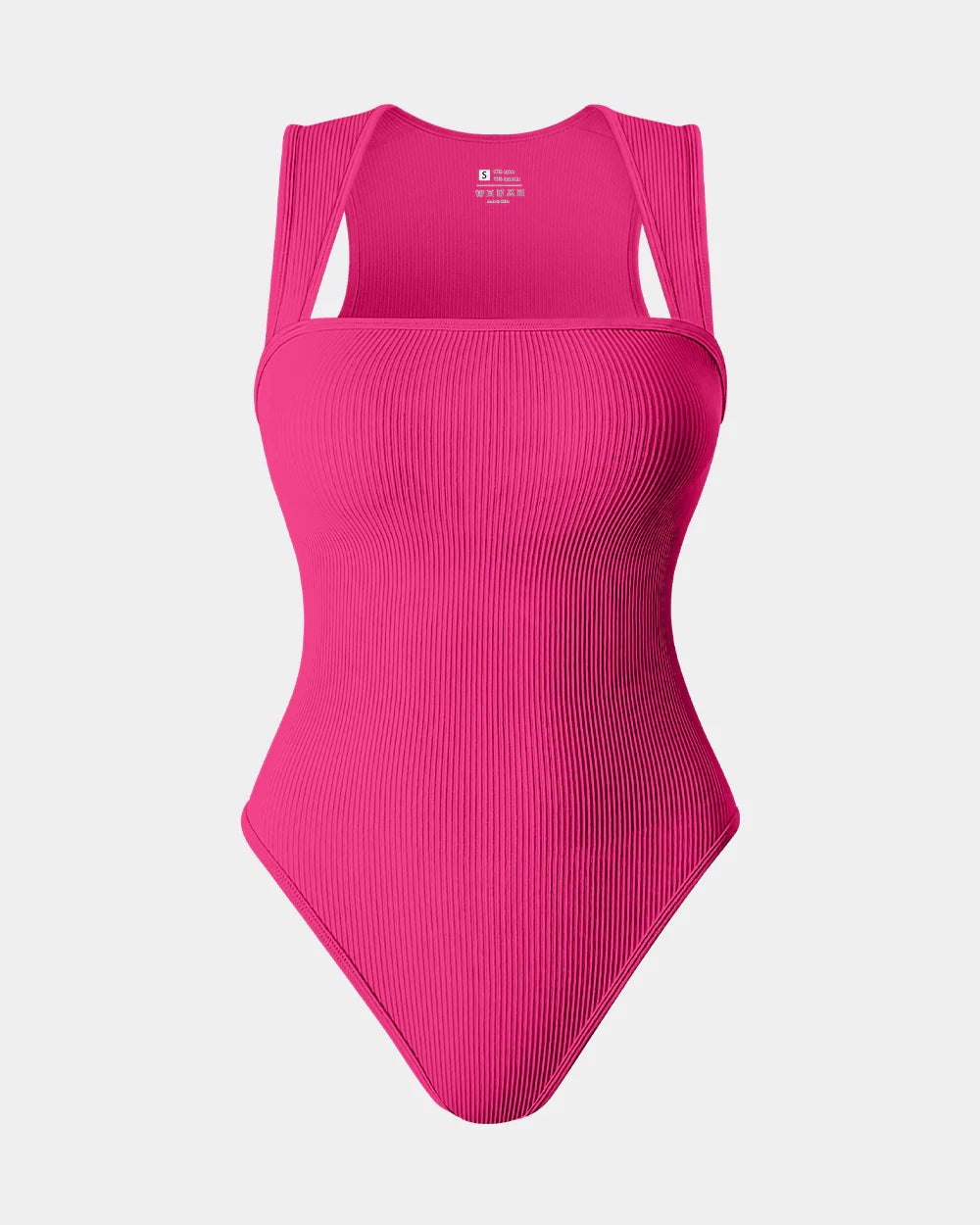 OQ301 - Strappy Square Neck Sleeveless Tummy Control Tank Tops Bodysuits