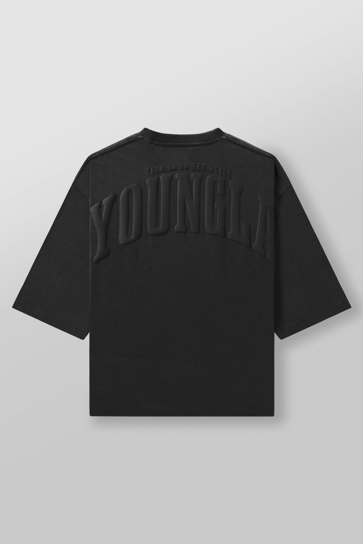 Foto de producto plano (floor) de la 4138 Foundation Cropped Tee color Black Wash