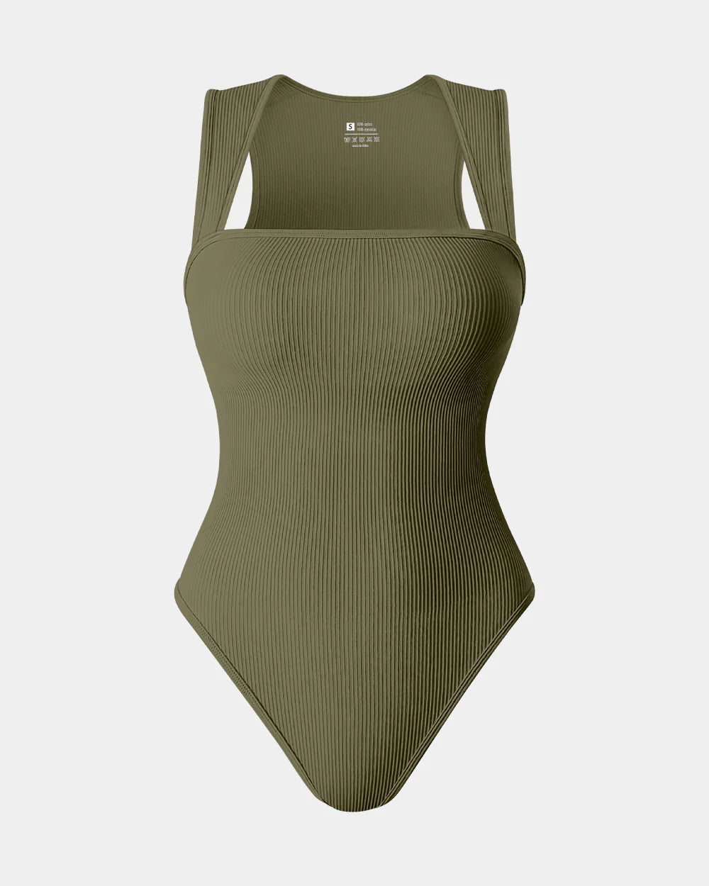 OQ301 - Strappy Square Neck Sleeveless Tummy Control Tank Tops Bodysuits