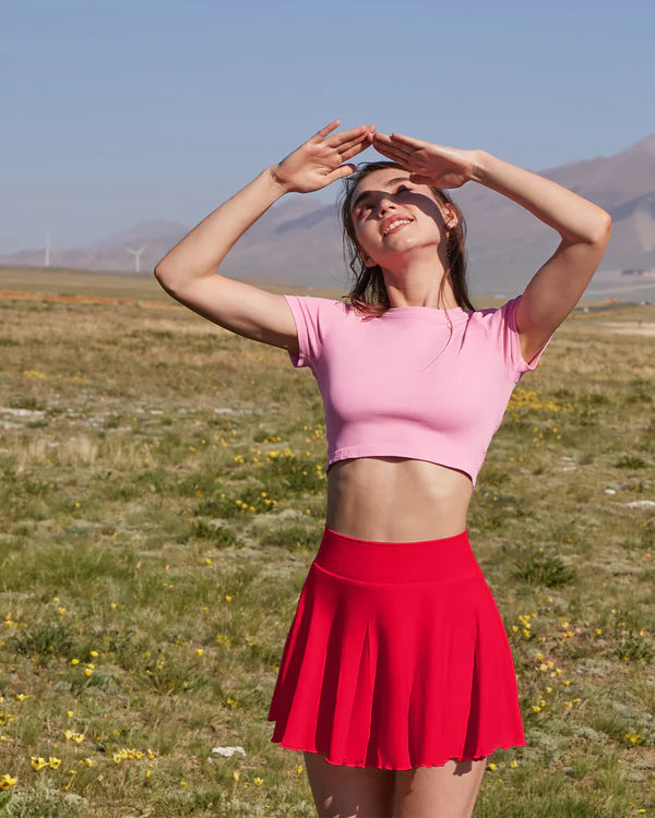 OQ100 - Casual A-line Skirt with Pockets