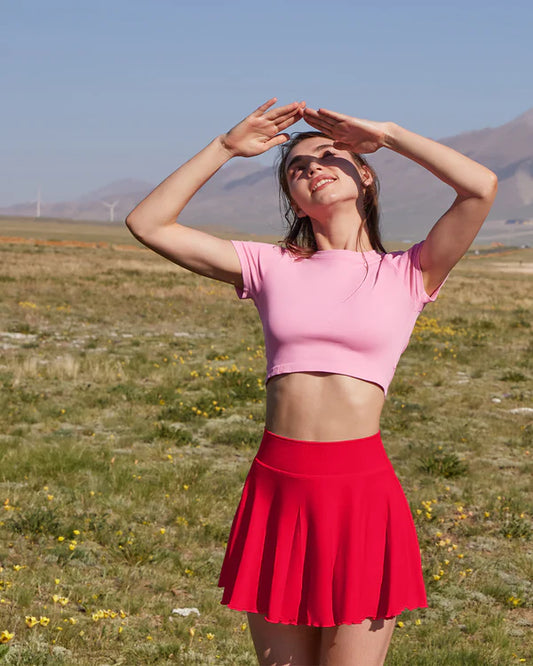 OQ100 - Casual A-line Skirt with Pockets