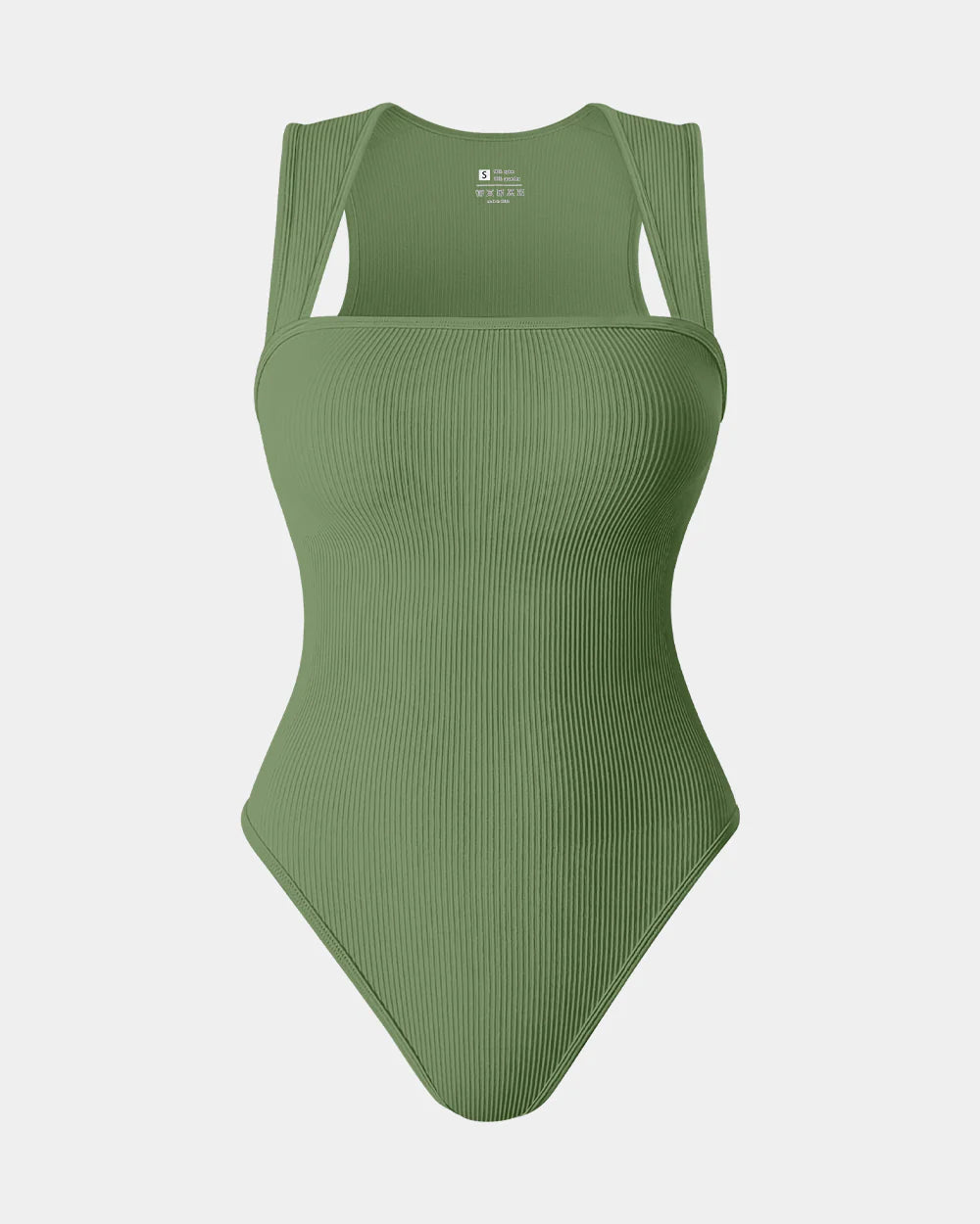 OQ301 - Strappy Square Neck Sleeveless Tummy Control Tank Tops Bodysuits