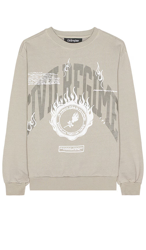 524-123 Burning Soul Crewneck Fleeche