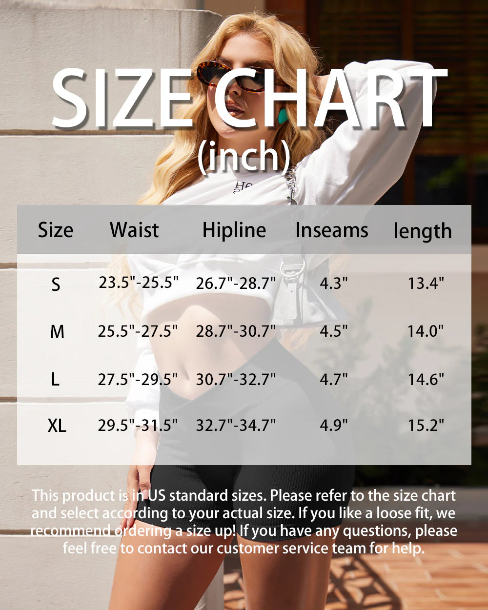 OQ400 - High Waist Cross Over Athletic Shorts