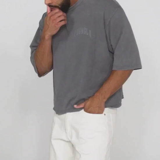Video del producto 4138 Foundation Cropped Tee color Black Wash