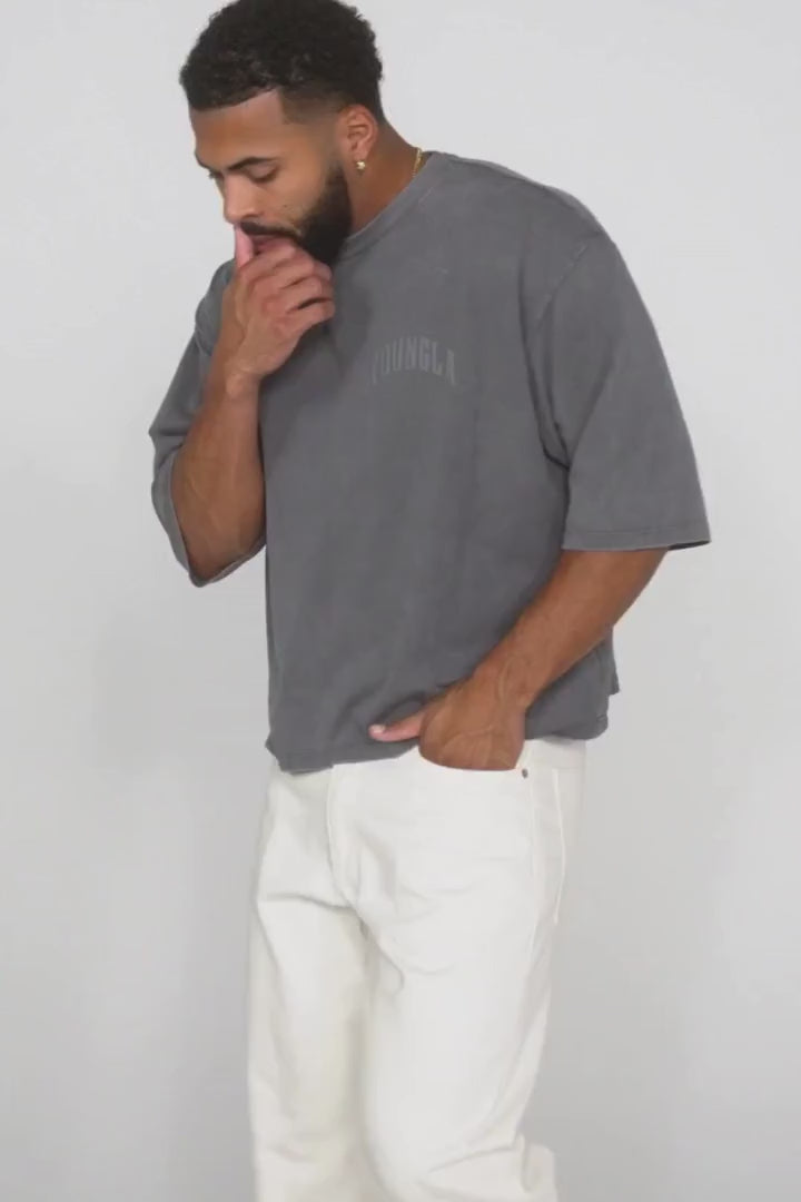 Video del producto 4138 Foundation Cropped Tee color Black Wash