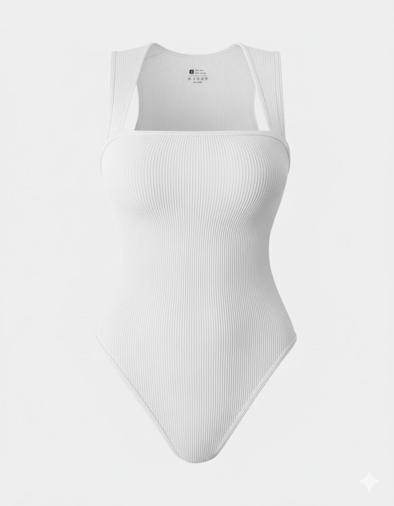 OQ301 - Strappy Square Neck Sleeveless Tummy Control Tank Tops Bodysuits